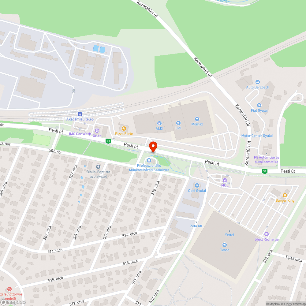 Sérült, deformálódott a vizes árok védőkorlátja bejelentés helye