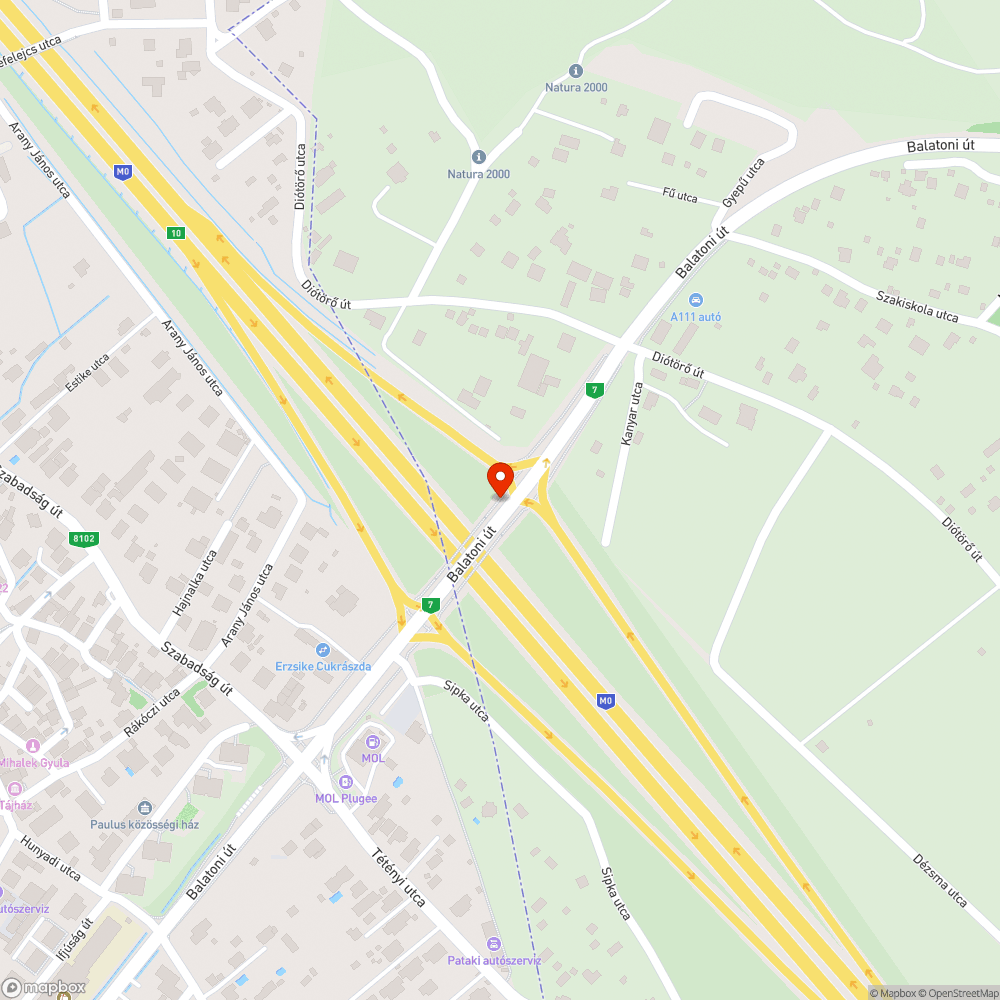 7-es főút M0 Jelzőlámpasor újra meghibásodott bejelentés helye