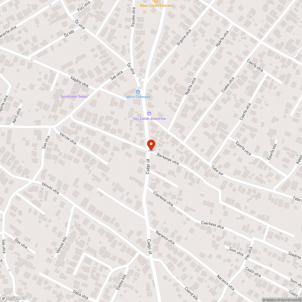 Tűzcsap melletti süllyedés bejelentés helye