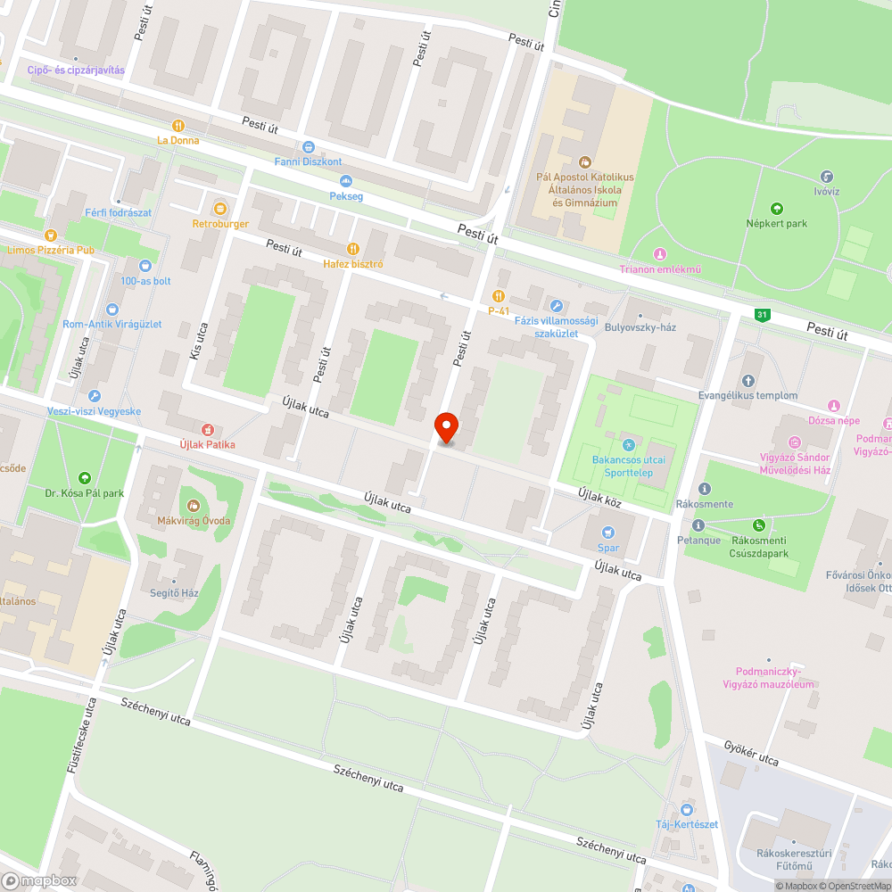 Galamb bejelentés helye