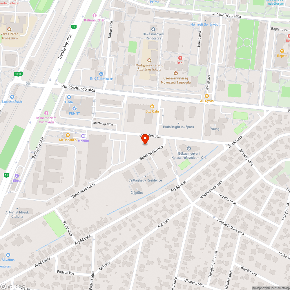 Hiányzó utcatábla bejelentés helye