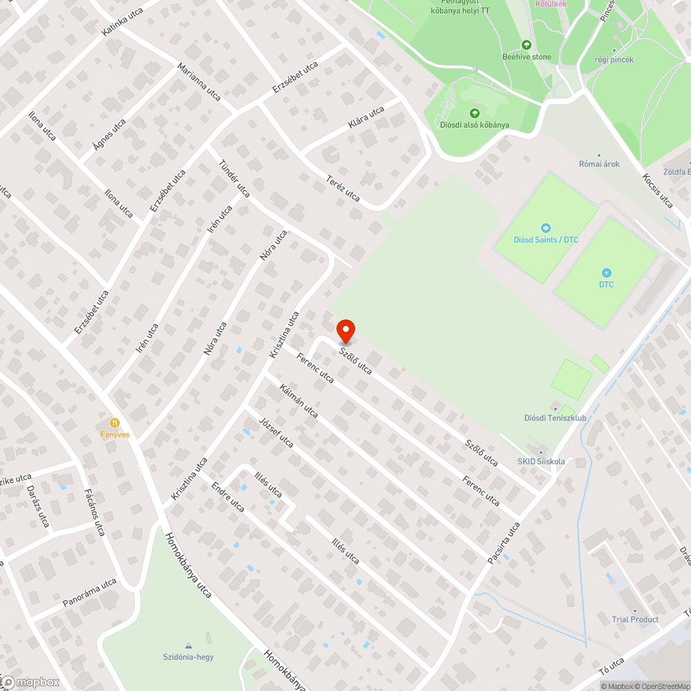 Kátyú bejelentés helye