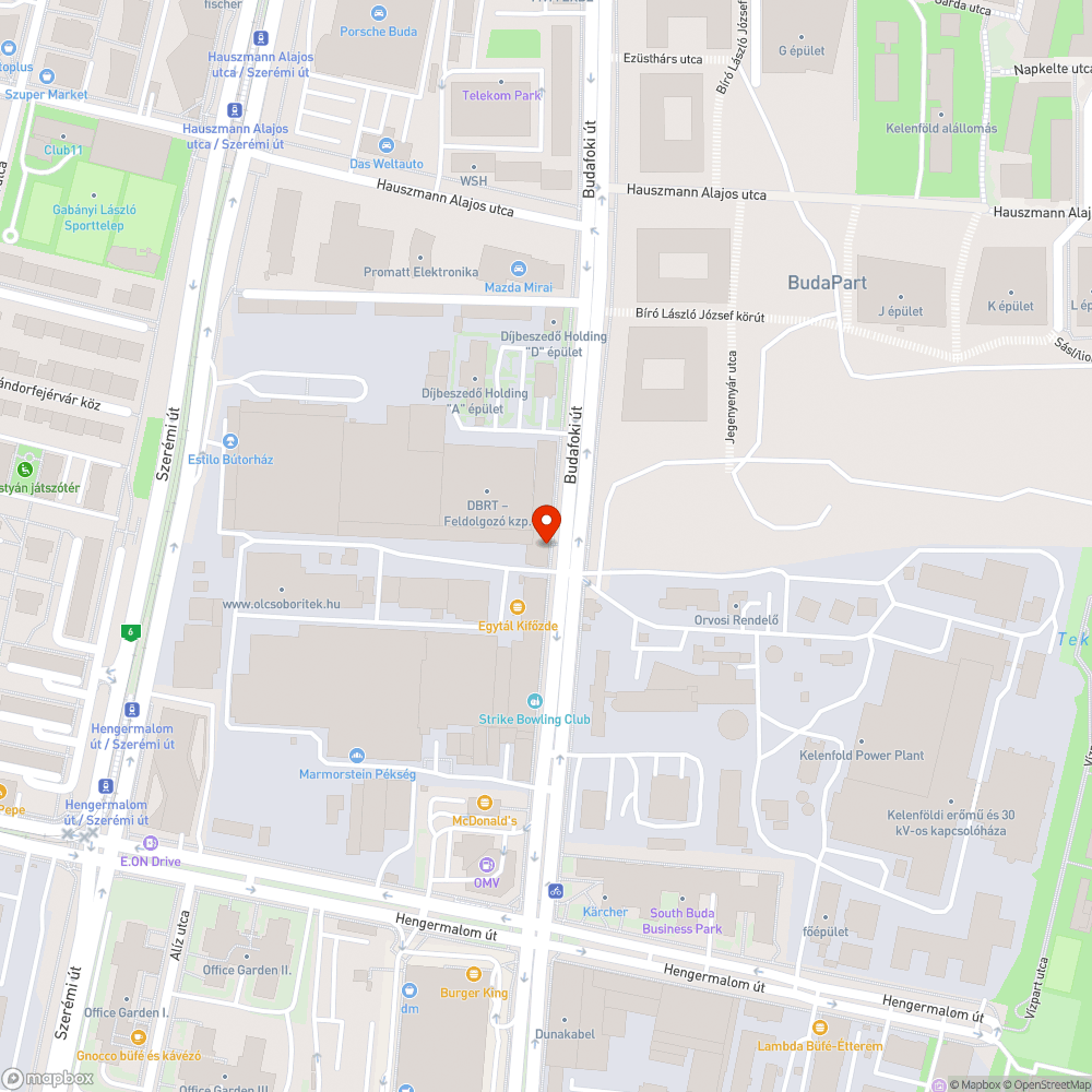 Elhagyott jármű bejelentés helye