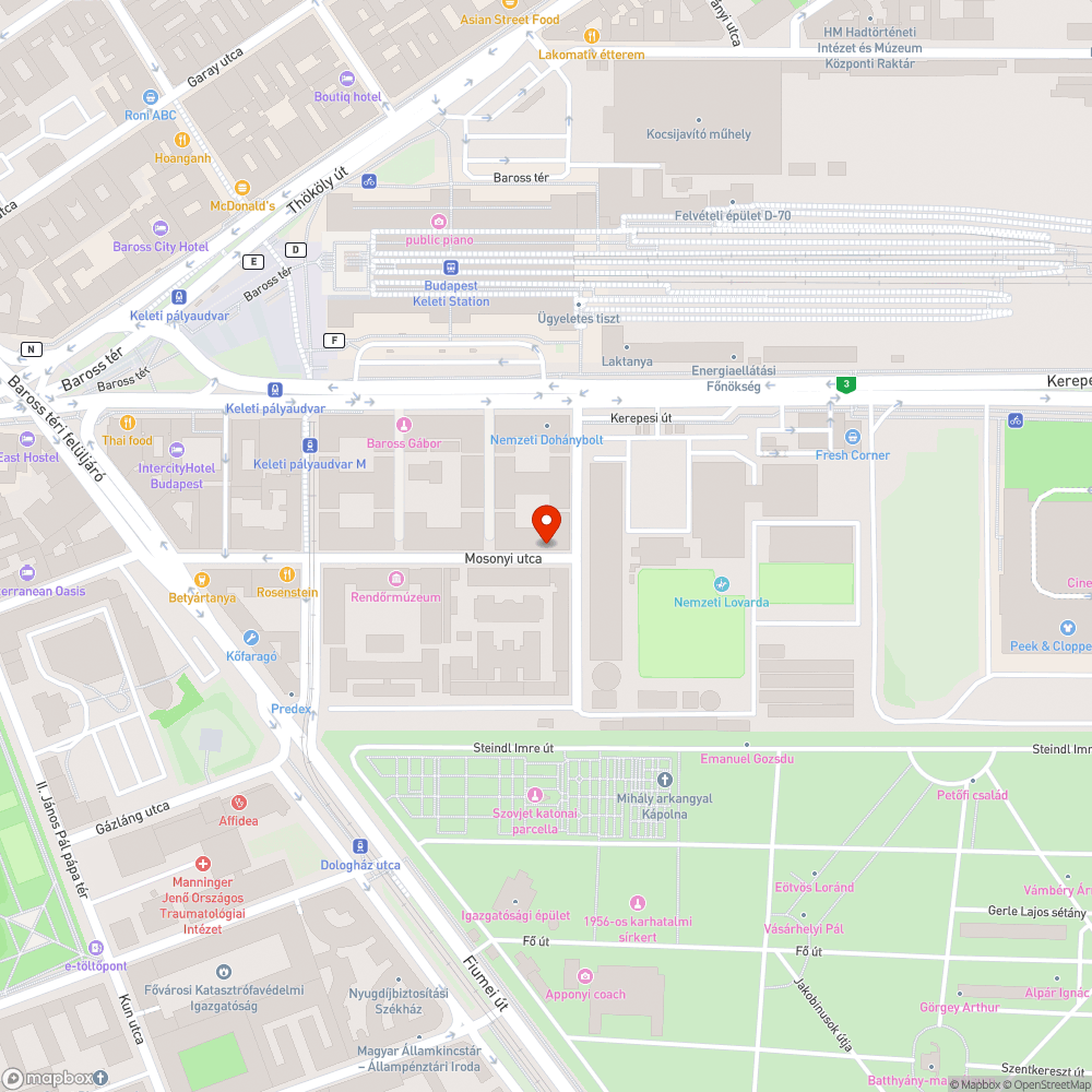 Billegő Telekomos közmű bejelentés helye