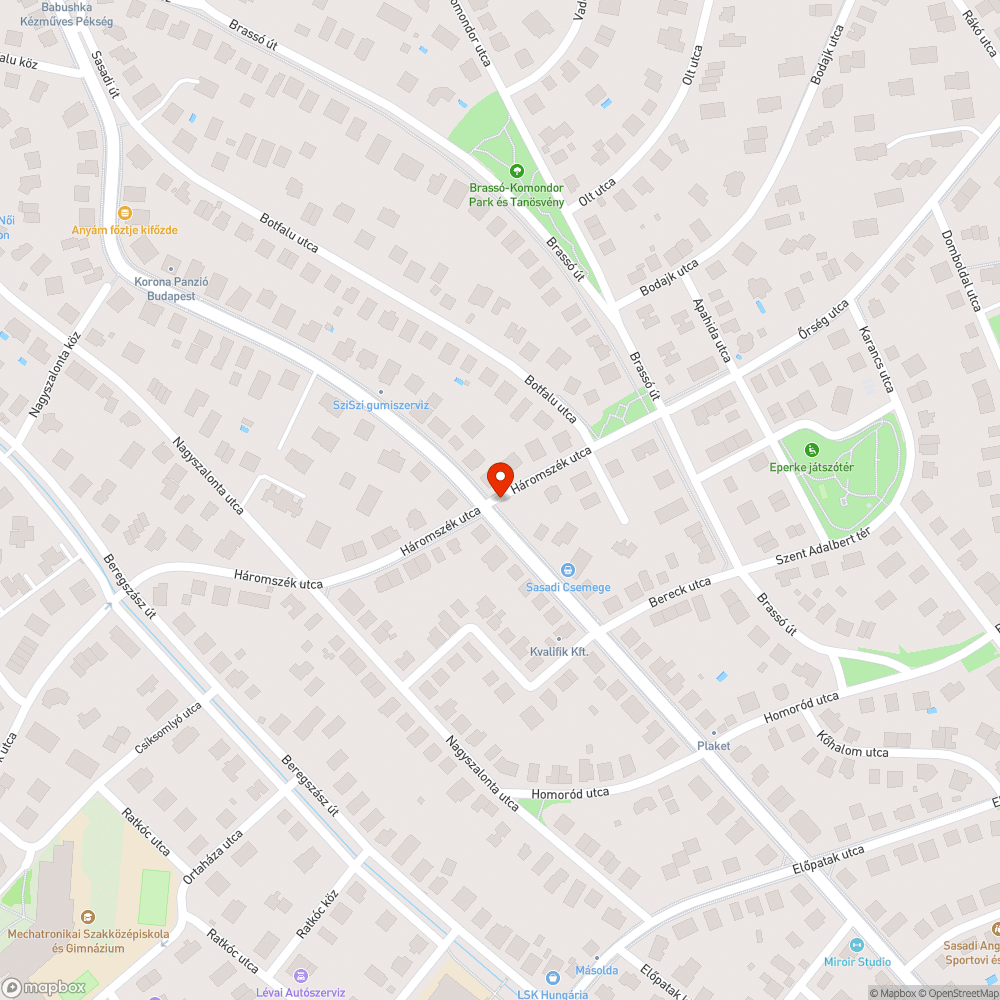 Eldugult esőelvezető bejelentés helye