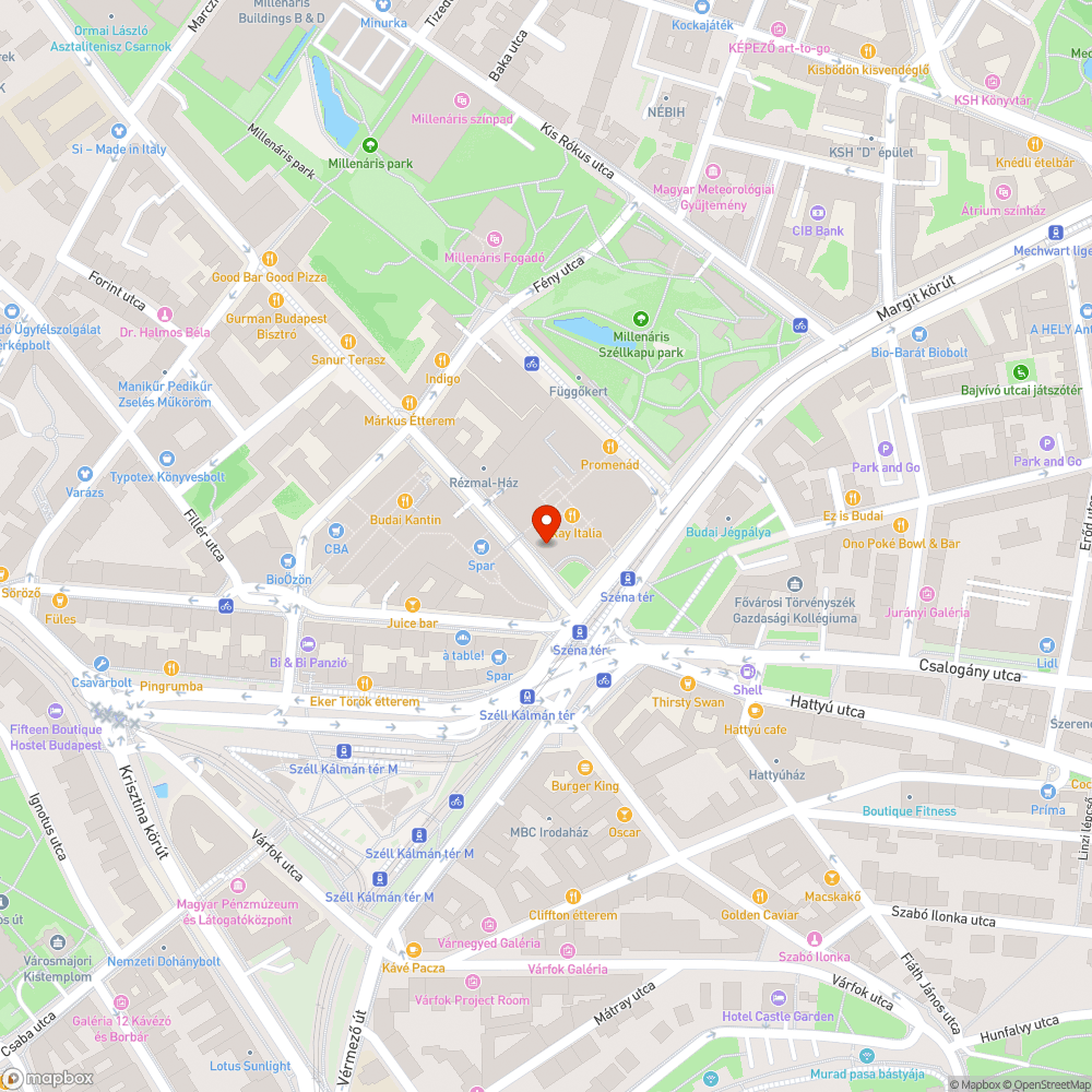 Kátyúk a Mammut-2 mélygarázsban bejelentés helye