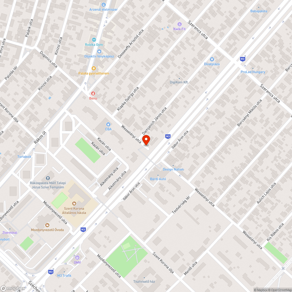 Döglött macska bejelentés helye