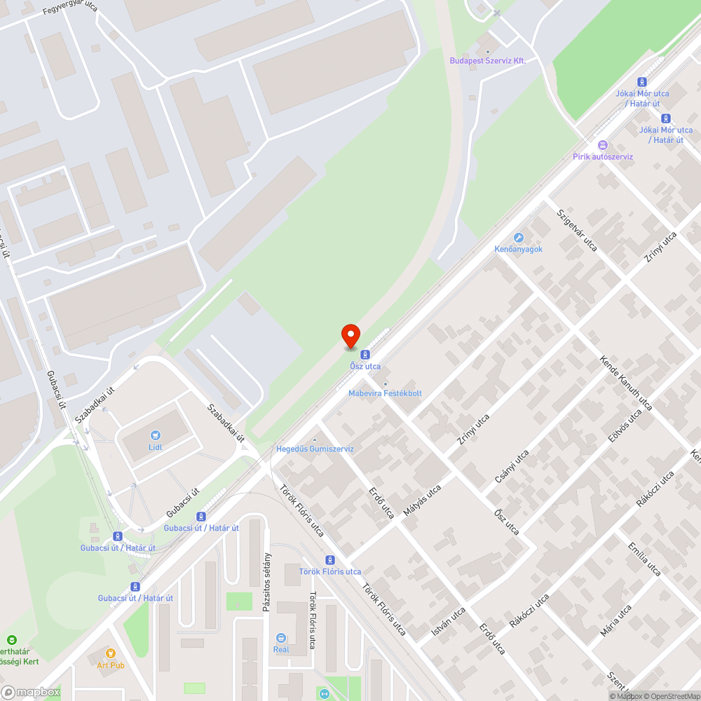 Határ út, Ősz utca megálló mellett szemét bejelentés helye