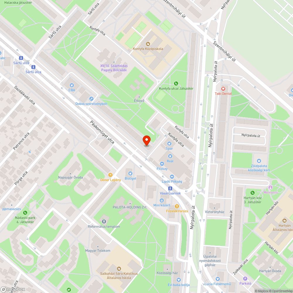 Fedlap bejelentés helye