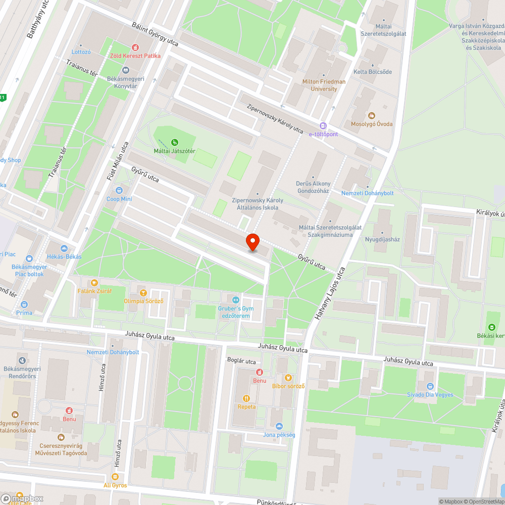 Nyitott tűzcsap bejelentés helye