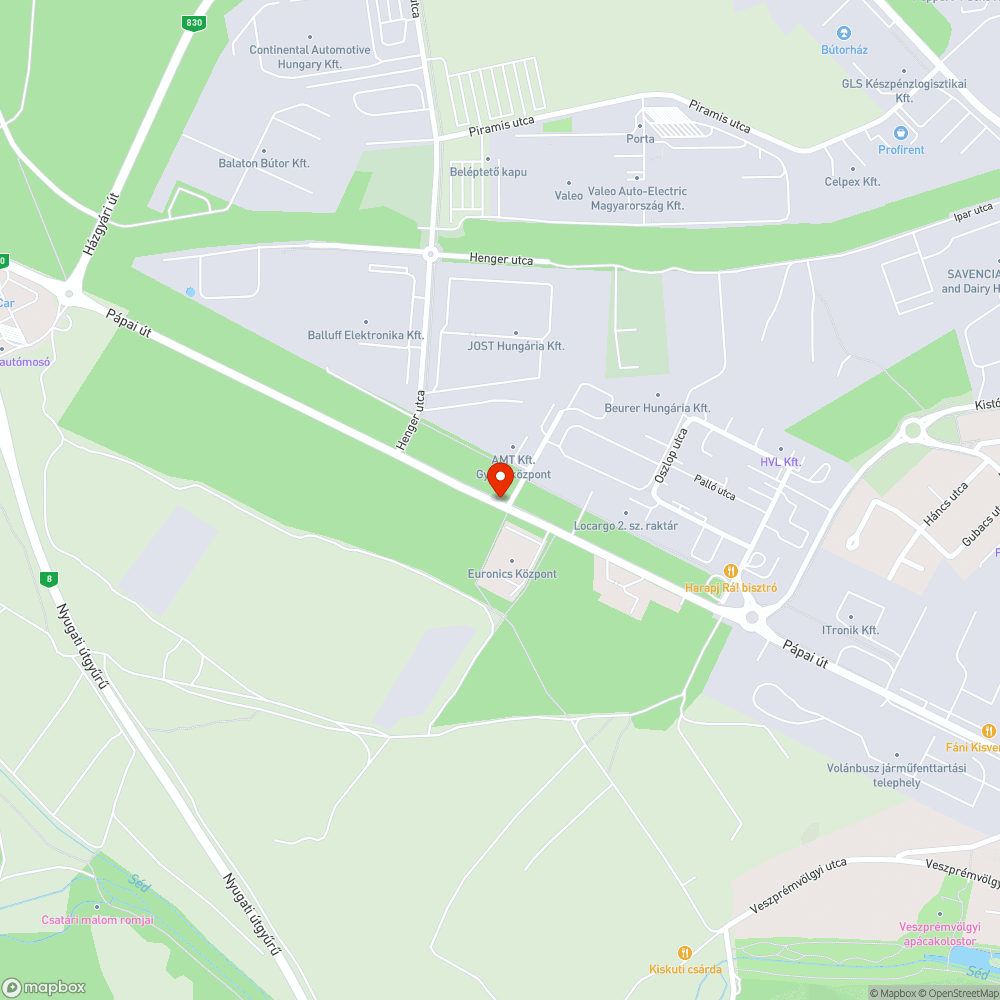 Megrongált járdasziget bejelentés helye