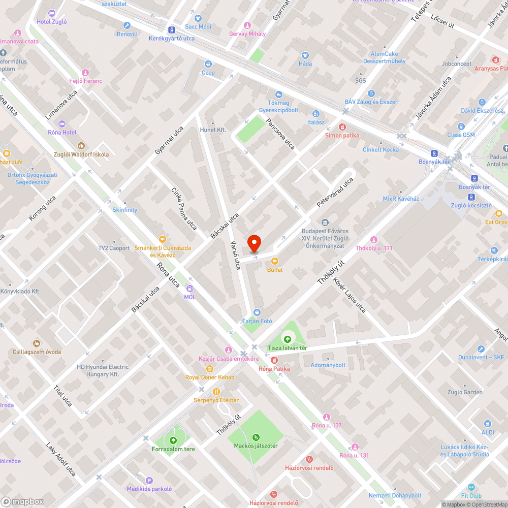 Beszakadt a járda a Pétervárad utca 1 előtt bejelentés helye