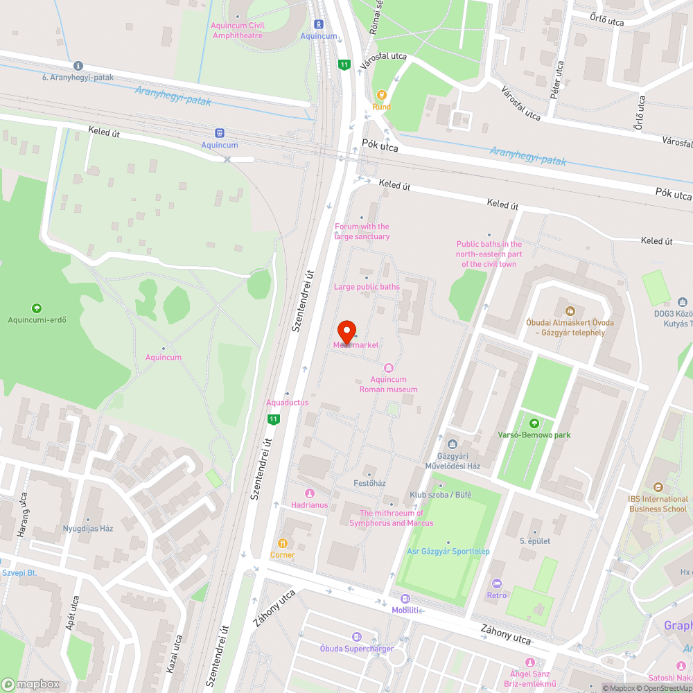 Aquincum buszmegállóban kaki bejelentés helye