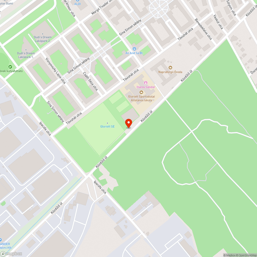 Óriási kátyú a Közdűlő úton bejelentés helye