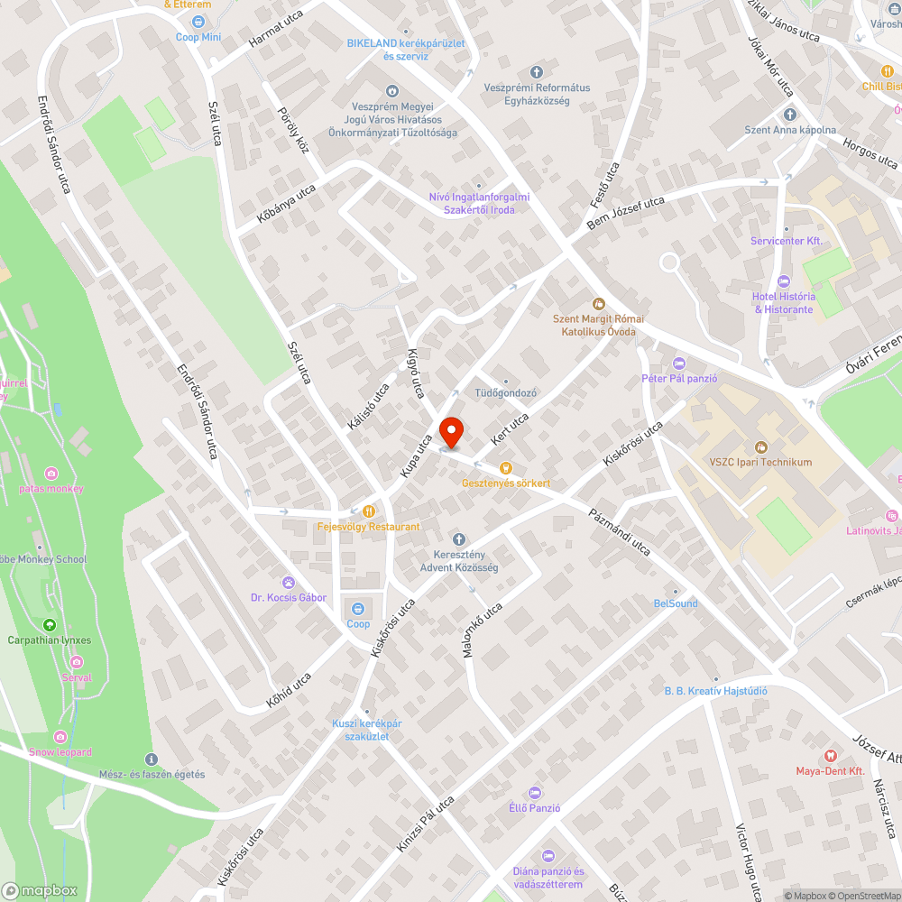 Utcai szemét bejelentés helye