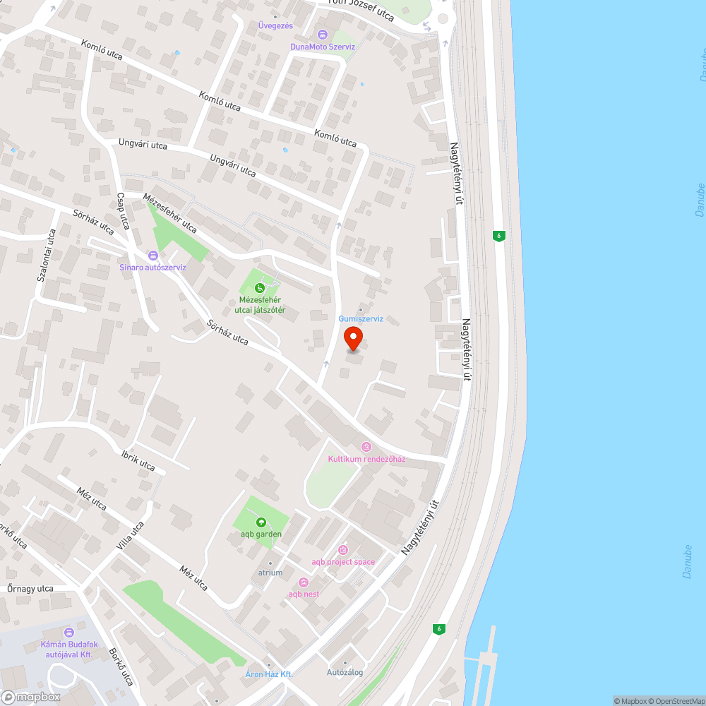 XXII Hegyfok utca, közvilágítás bejelentés helye