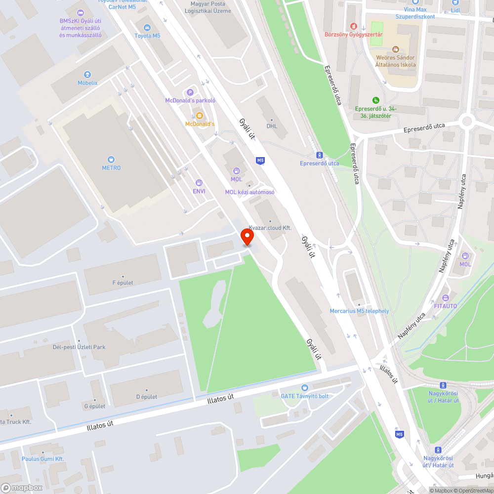 Kráter a Ferencvárosi Metro bejáratánál bejelentés helye