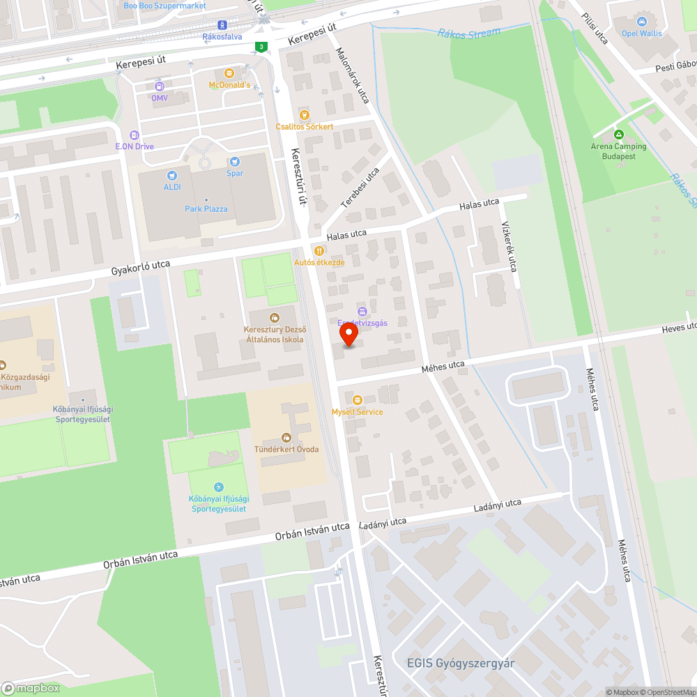 Tönkrement járda/útpadka bejelentés helye