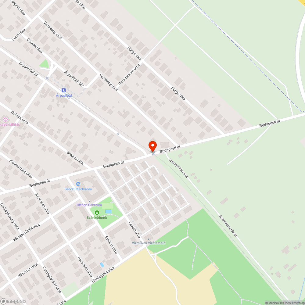 Kátyú a HÉV-átjárónál bejelentés helye