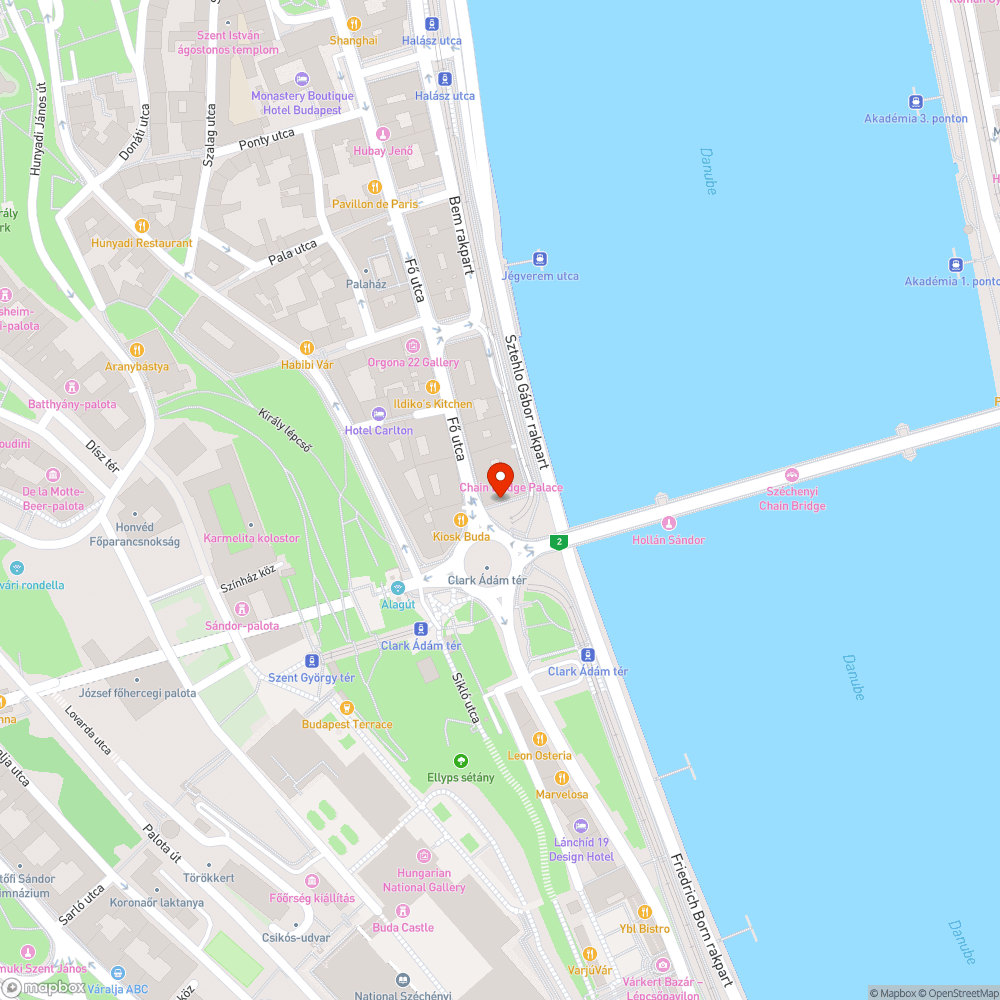 Nem belátható, balesetveszélyes gyalogátkelő Lánchídnál bejelentés helye