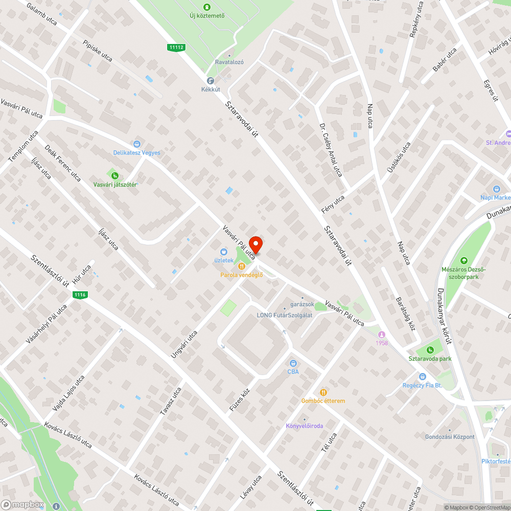 Ungvári és Vasvári Pál utcák találkozásánál balesetveszélyes vasrács bejelentés helye