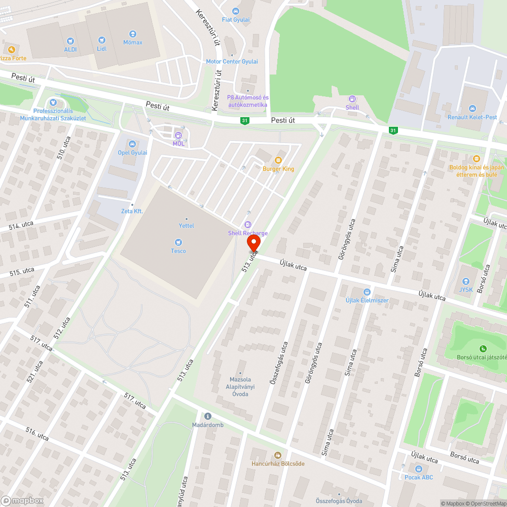 Ronda betondarab éktelenkedik közterületen bejelentés helye