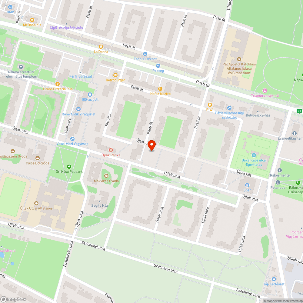 Vödör bejelentés helye