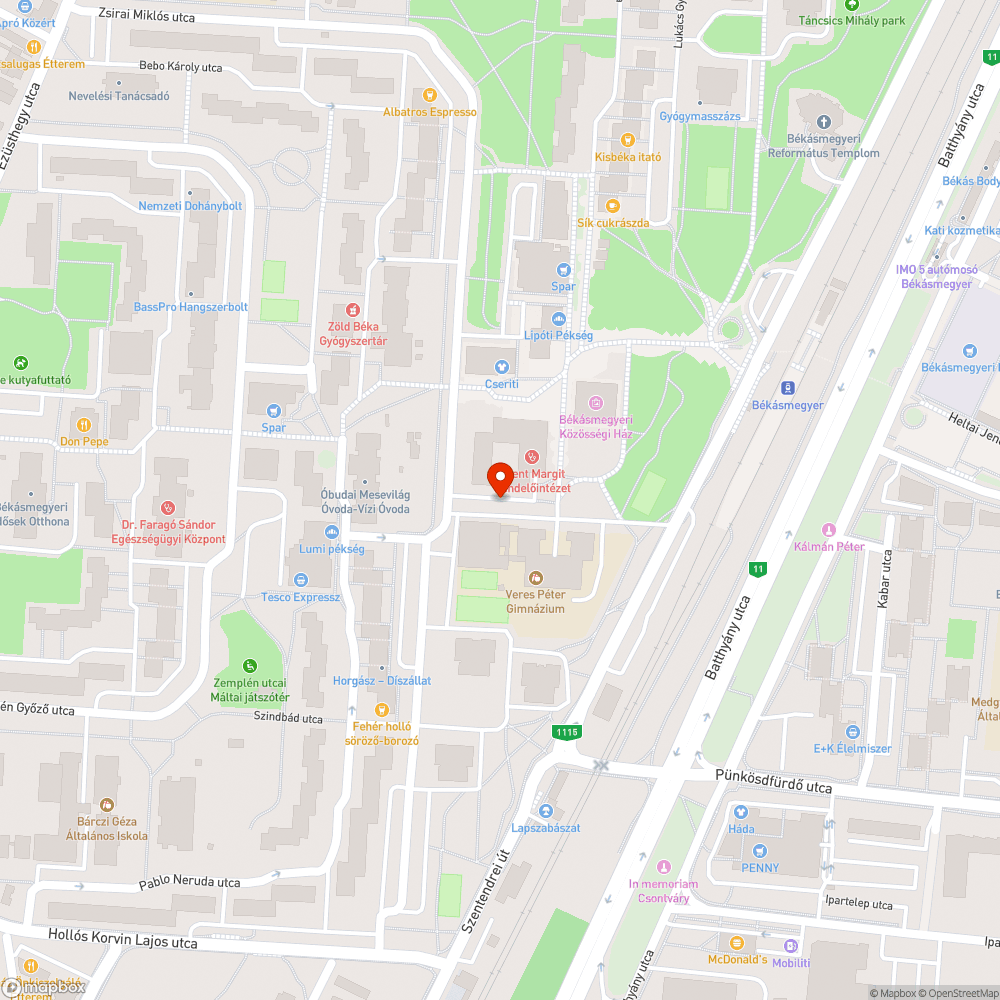 Rongált lámpaoszlop bejelentés helye