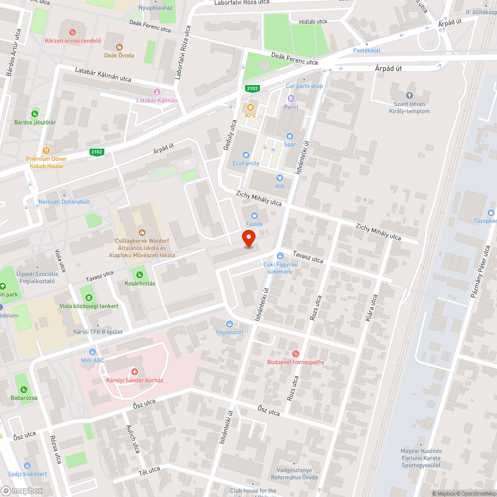 Kátyú bejelentés helye