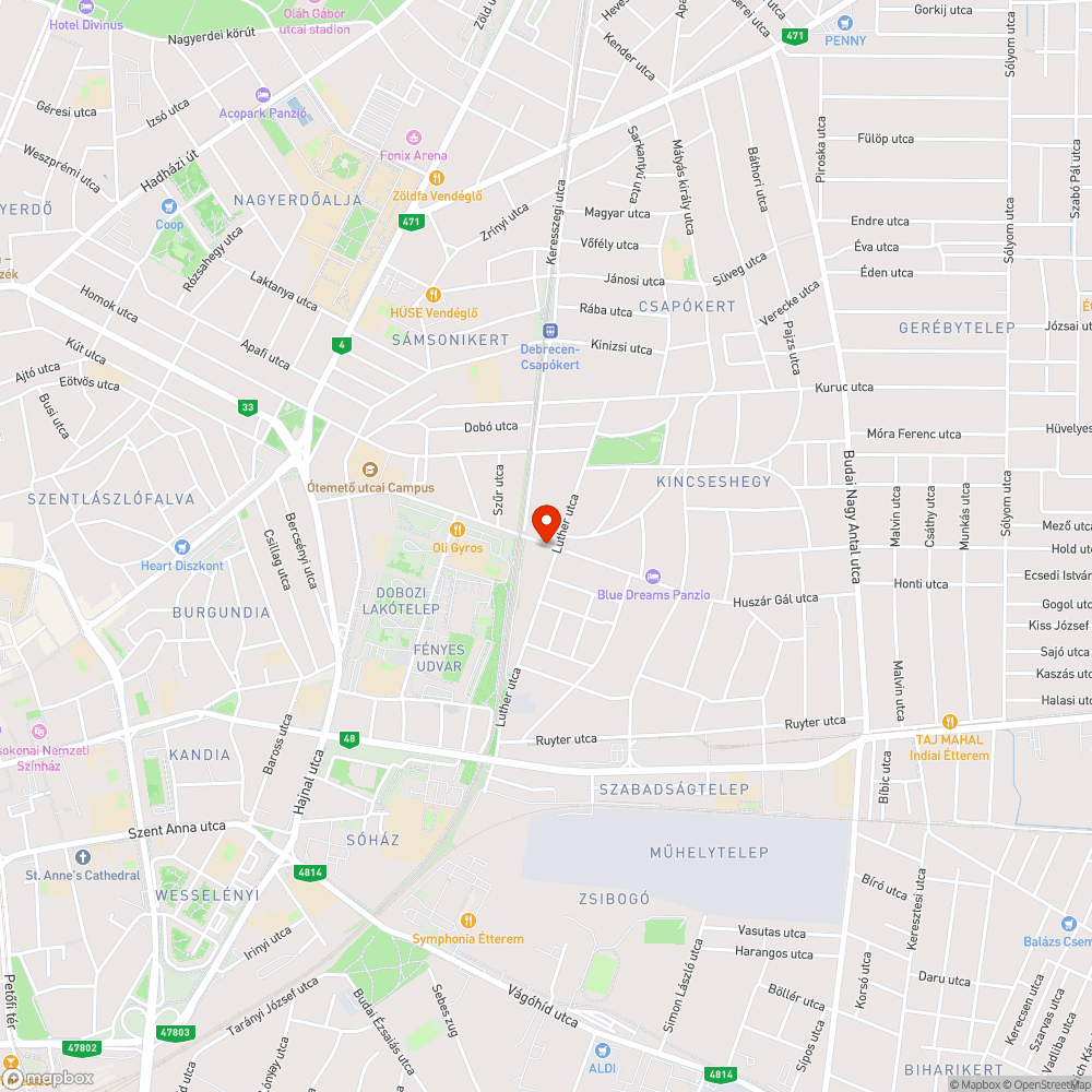 Repedezett járda a Huszár Gál utcán bejelentés helye