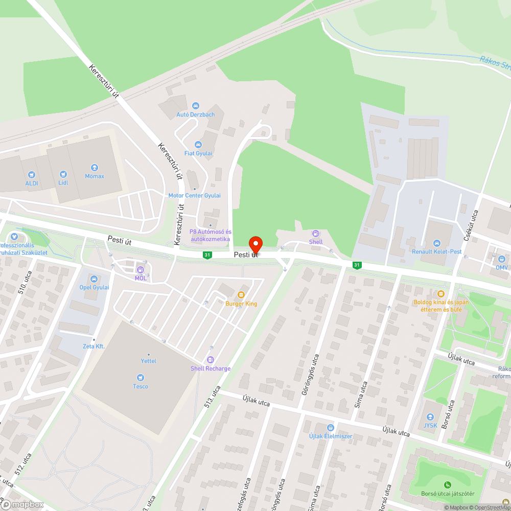 Balesetveszély a forgalmas buszmegálló közelében bejelentés helye