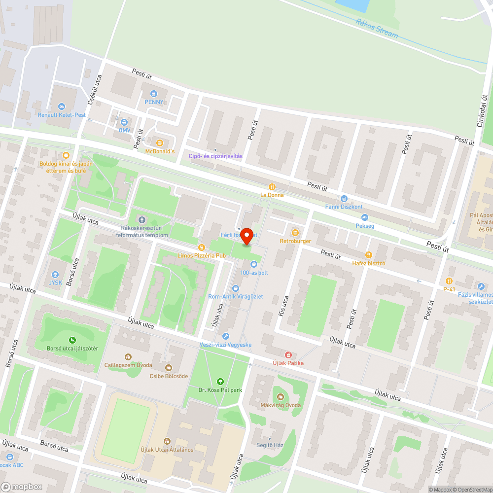 Balesetveszély az Újlak utcai lakótelep közepén bejelentés helye