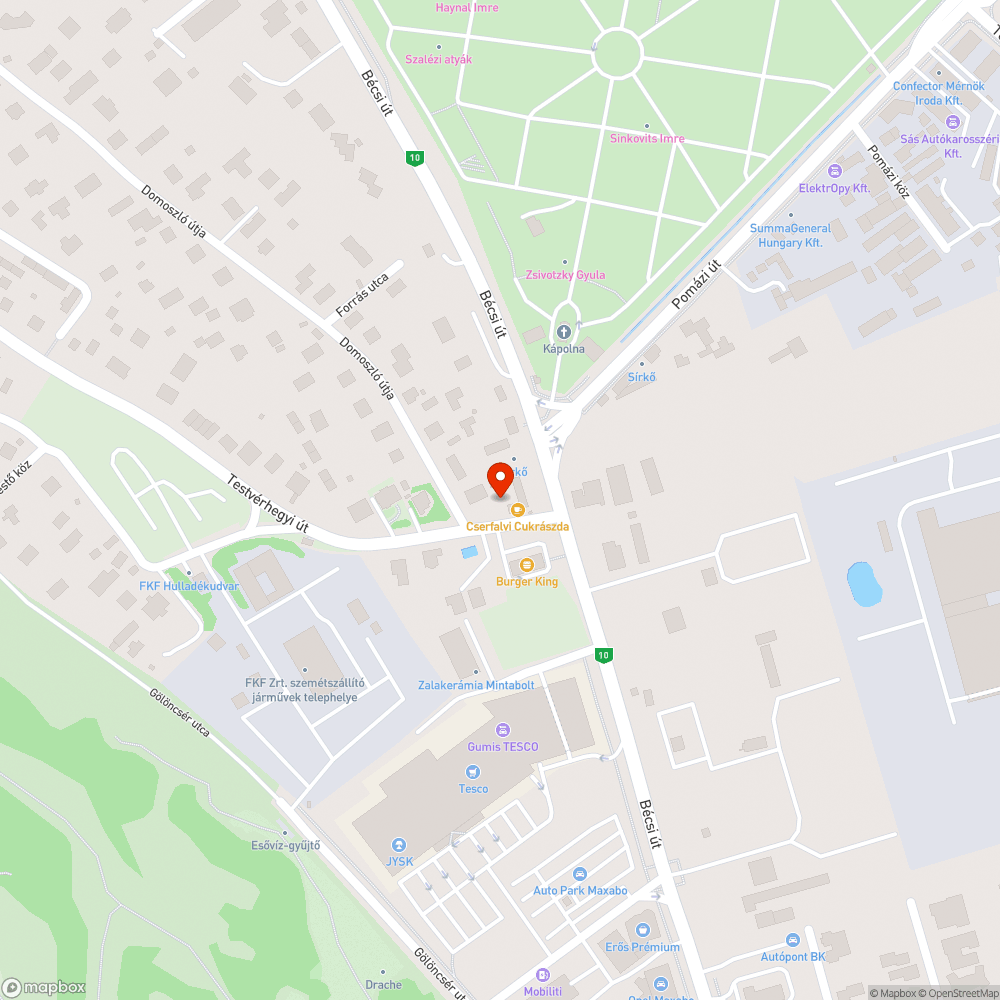 Megsüllyedt csatornafedél bejelentés helye