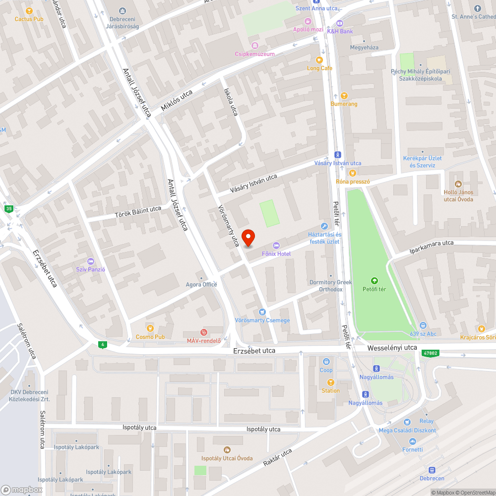 A tükör részben eltakarva. bejelentés helye