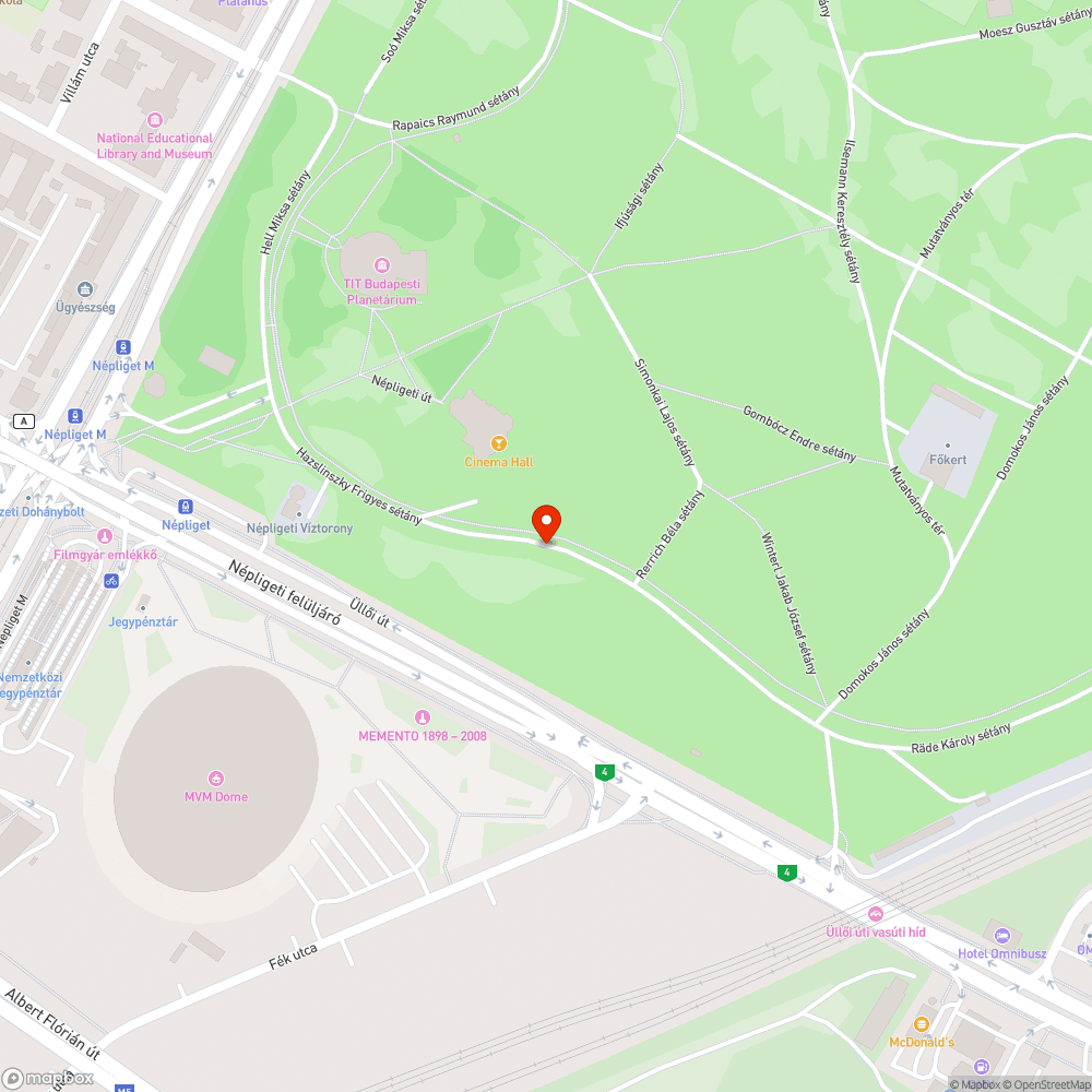 Népligeti felüljáró forgalomkorlátozása bejelentés helye