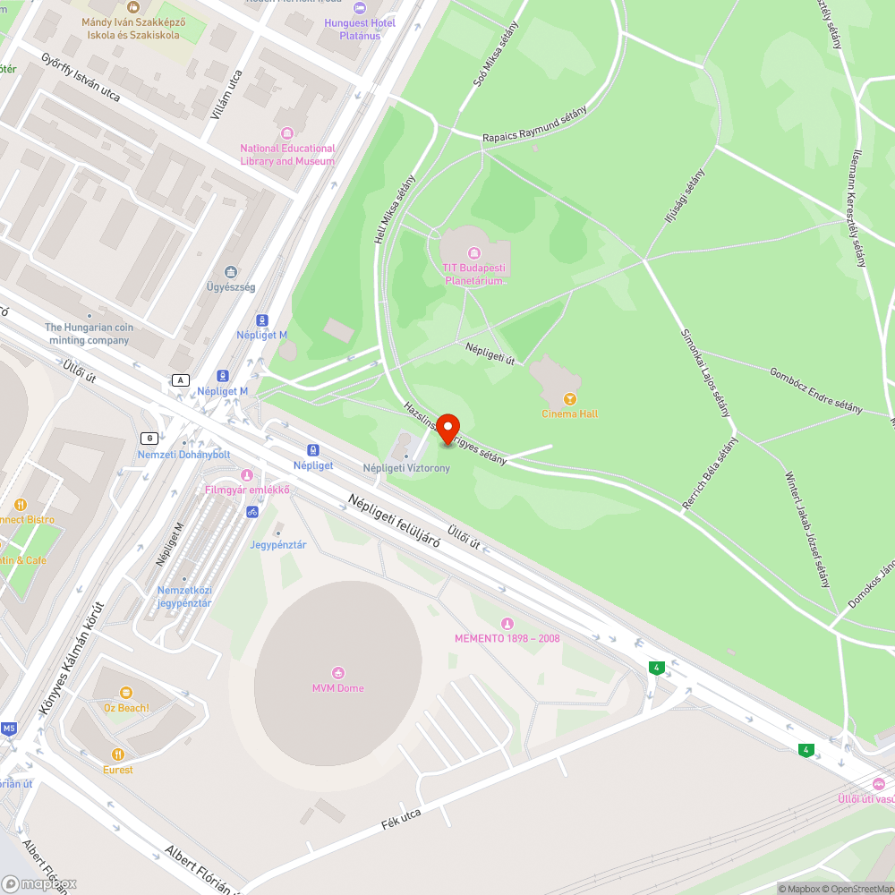 Zöldfelületen parkolás a Népligetben bejelentés helye