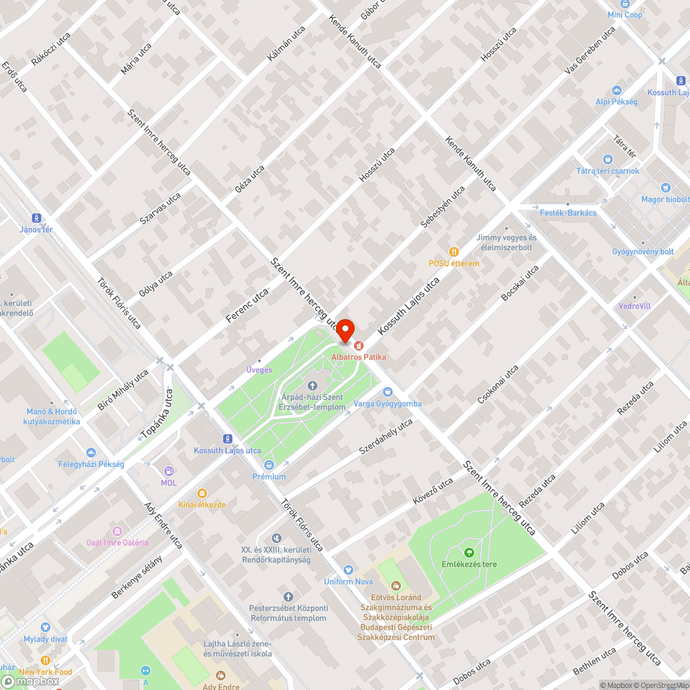 Megrongált szemetes bejelentés helye