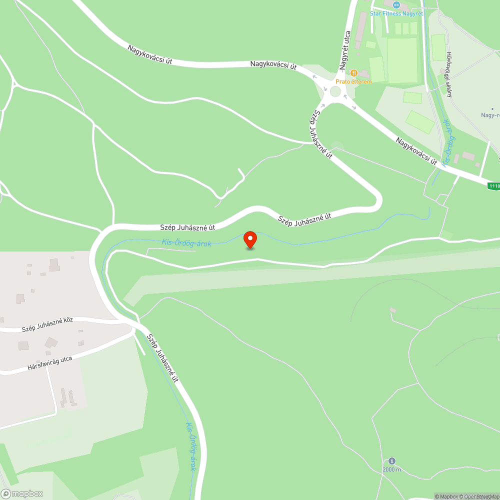 Kidőlt fa a piros kereszten bejelentés helye