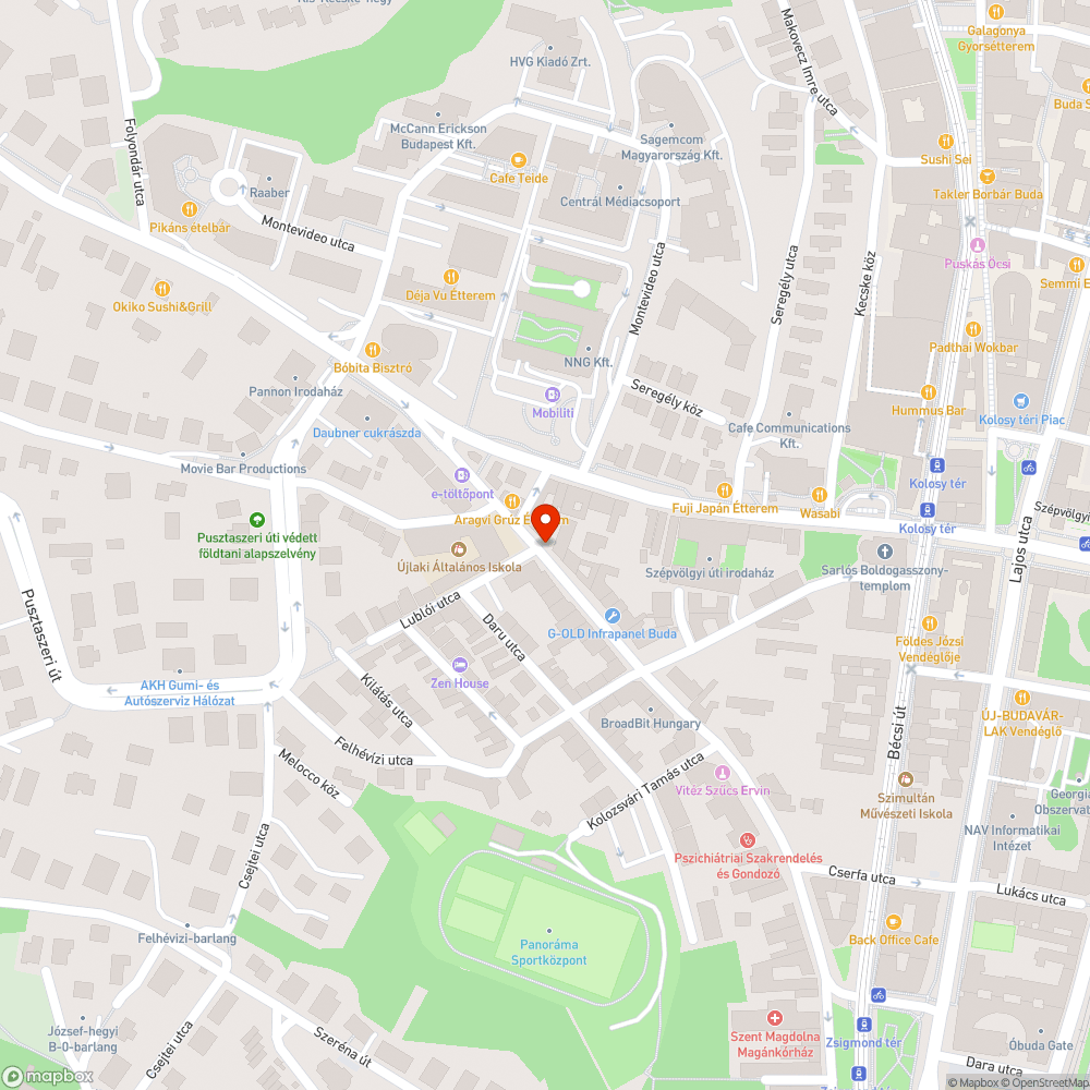 Megdőlt poller bejelentés helye