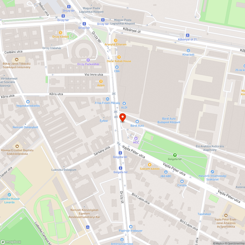 Zöldterületen parkoló(k) bejelentés helye