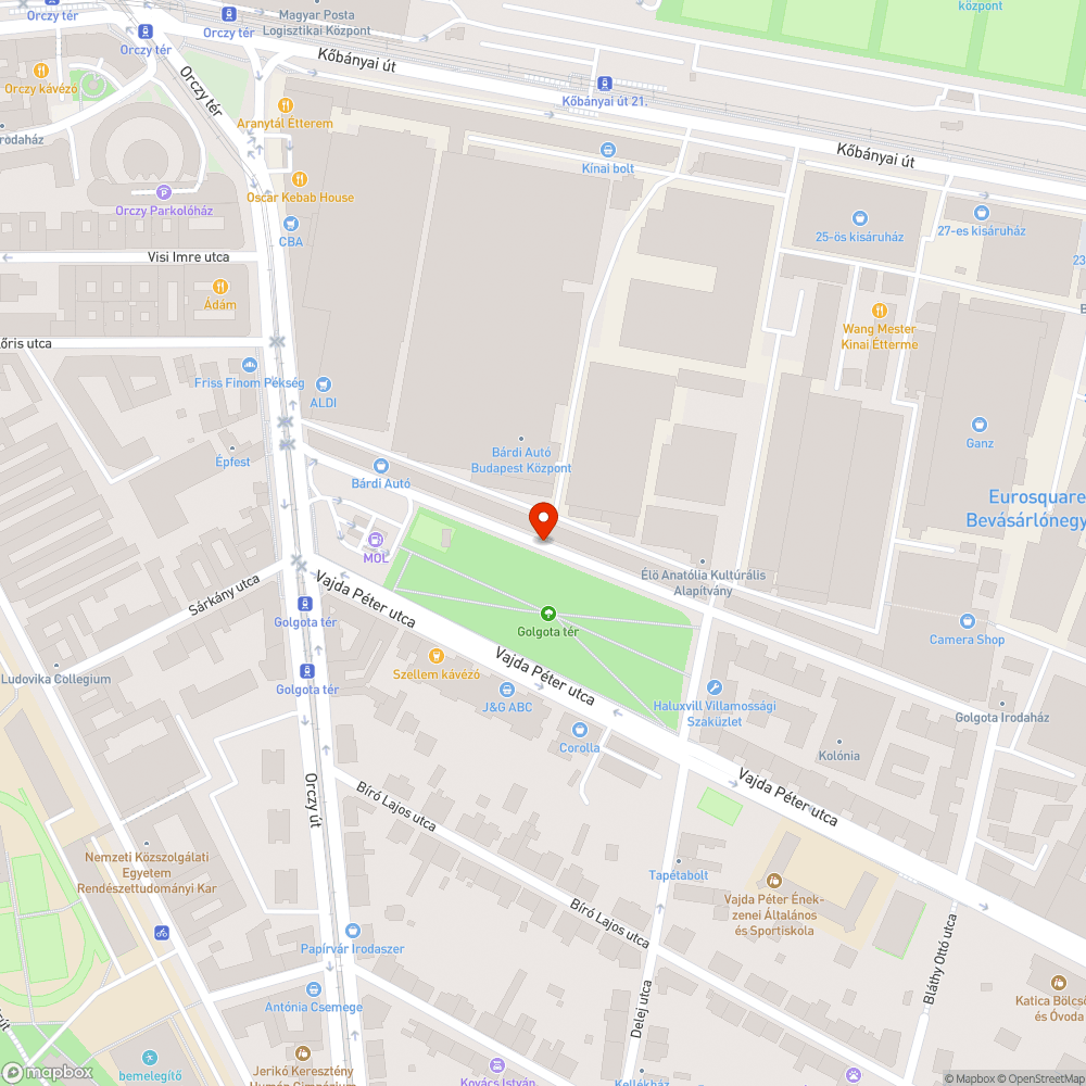 Sok szemét a Golgota park mellett bejelentés helye