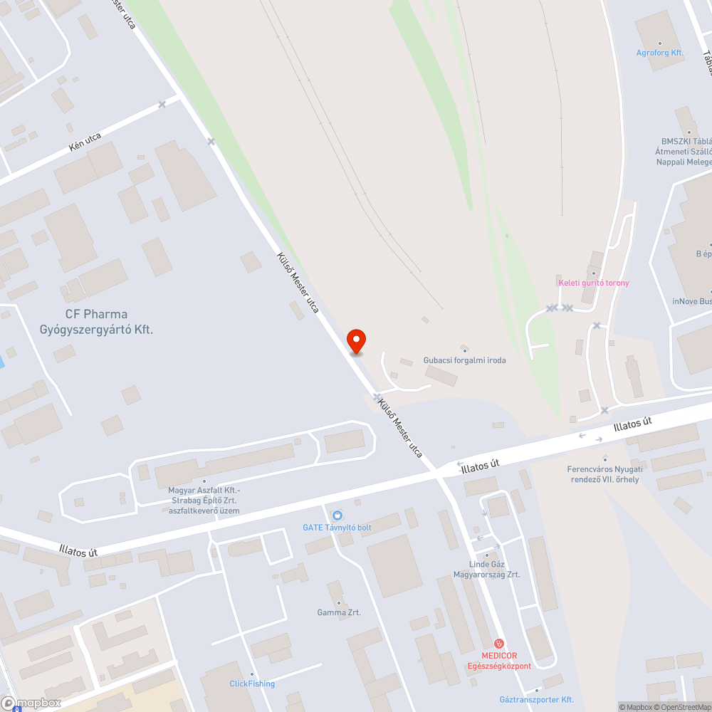 Külső Mester utca sok nagy kátyú bejelentés helye