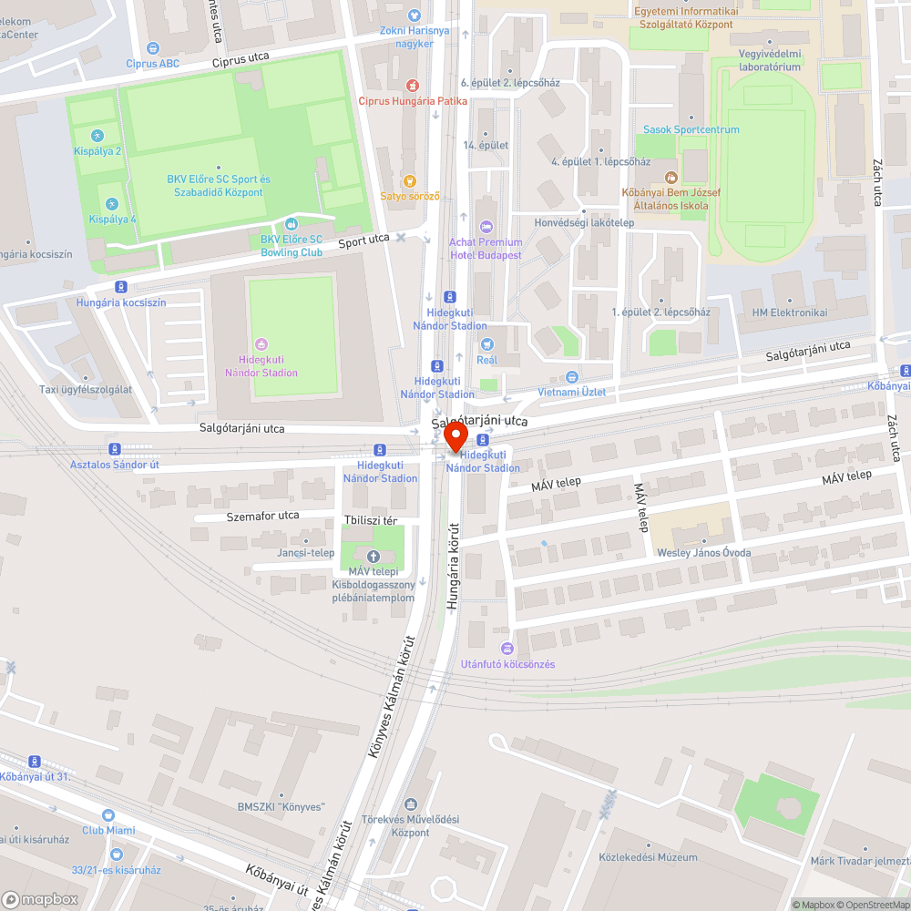 Durva kerékpárúthiba bejelentés helye