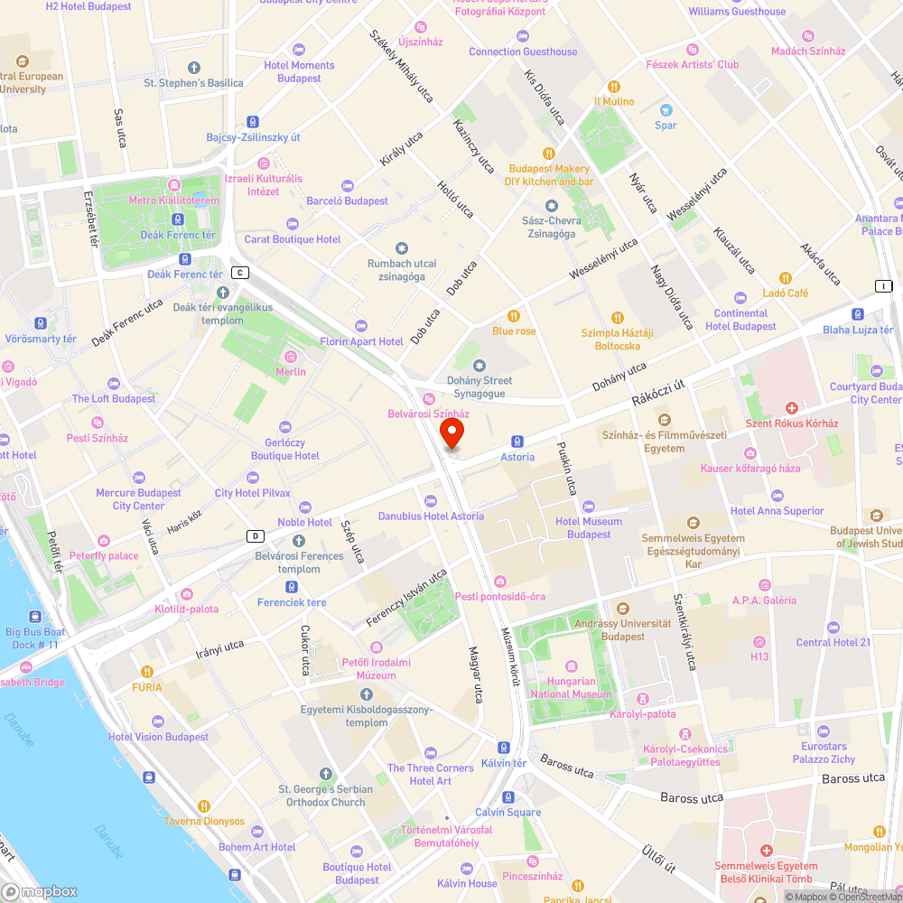 Astoria H lejárat matricás bejelentés helye