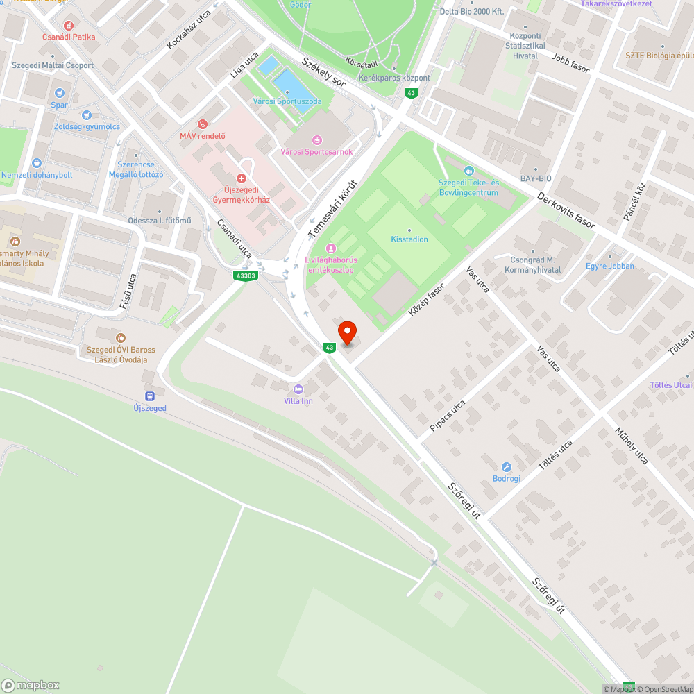 Eltűnt 40-es tábla bejelentés helye