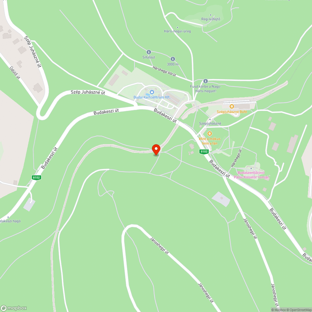 Kidőlt fa a Szépjuhásznénál bejelentés helye