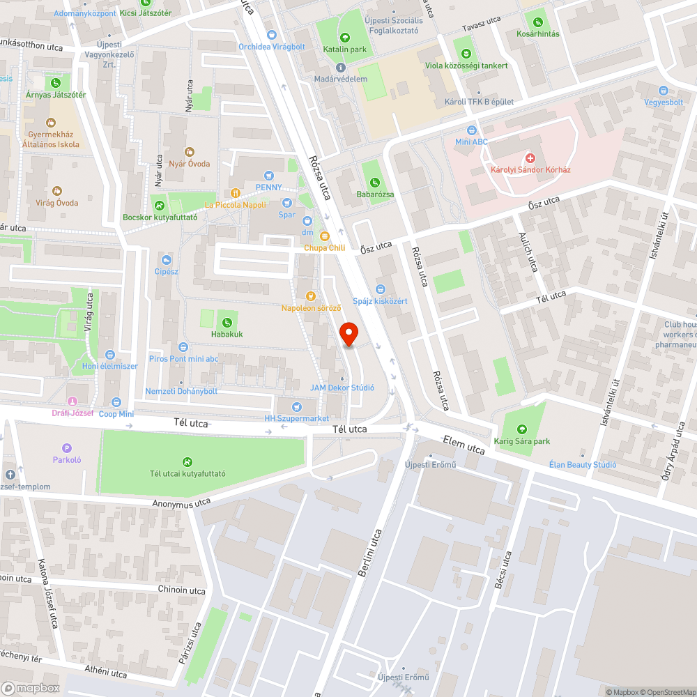 Rendezetlen parkoló bejelentés helye