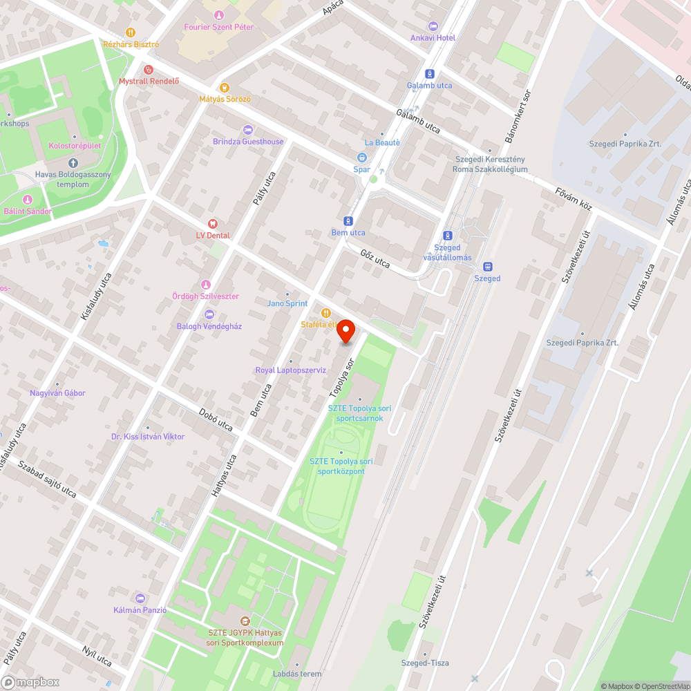 Tönkretett zöldfelület bejelentés helye