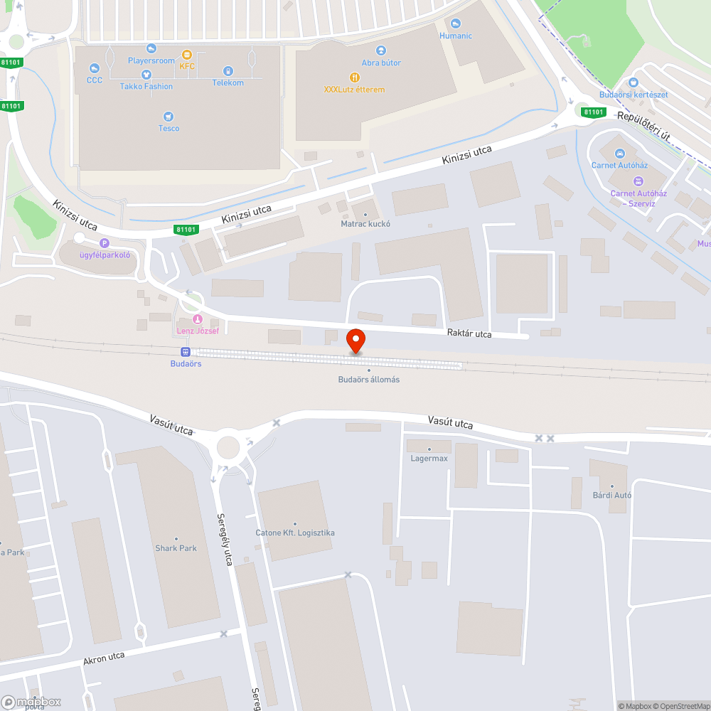 Pad hiányzó háttámla bejelentés helye