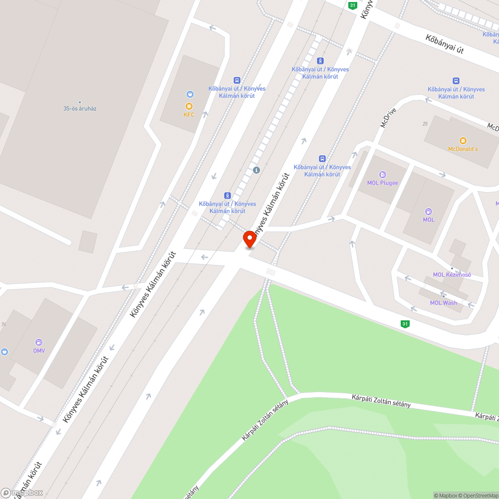 Ferde és hiányzó poller bejelentés helye